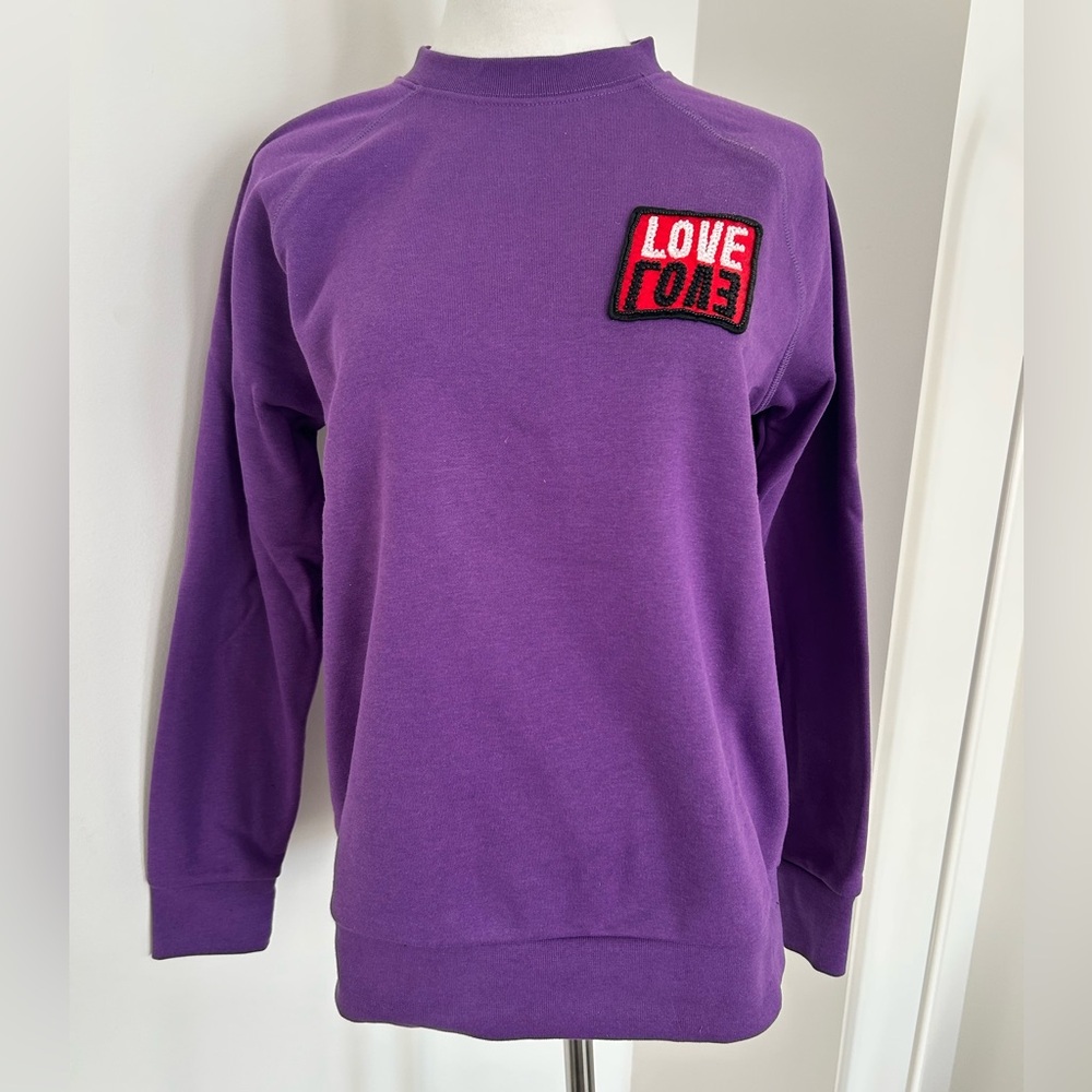 NWT Sandro purple Love sweater size 1